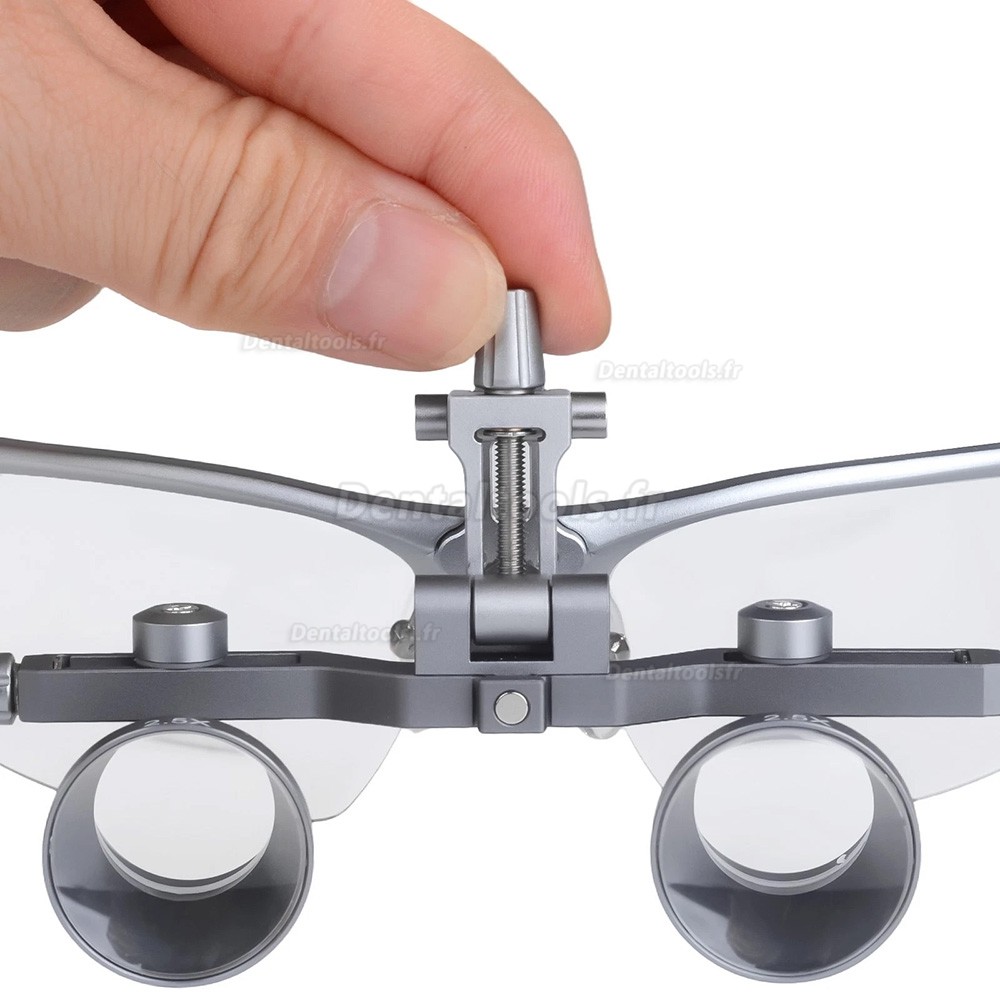 DY-118 2.5X 450mm loupe dentaire chirurgicale monture aluminium &eacute;cart pupillaire r&eacute;glable